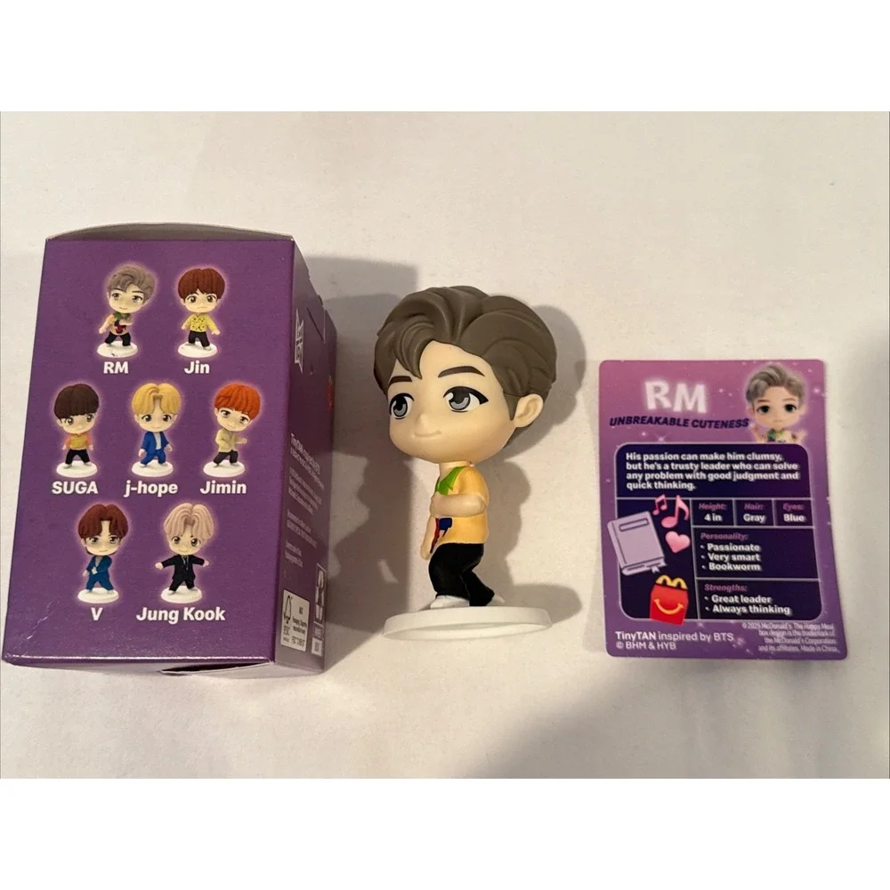 New! Rare 2025 McDonald's #1 RM TINY TAN x BTS‎ 2025 Happy Meal Toy Limited Edn
